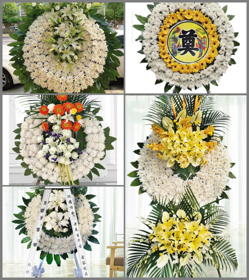山东青岛平度市南村镇前北村花圈速递